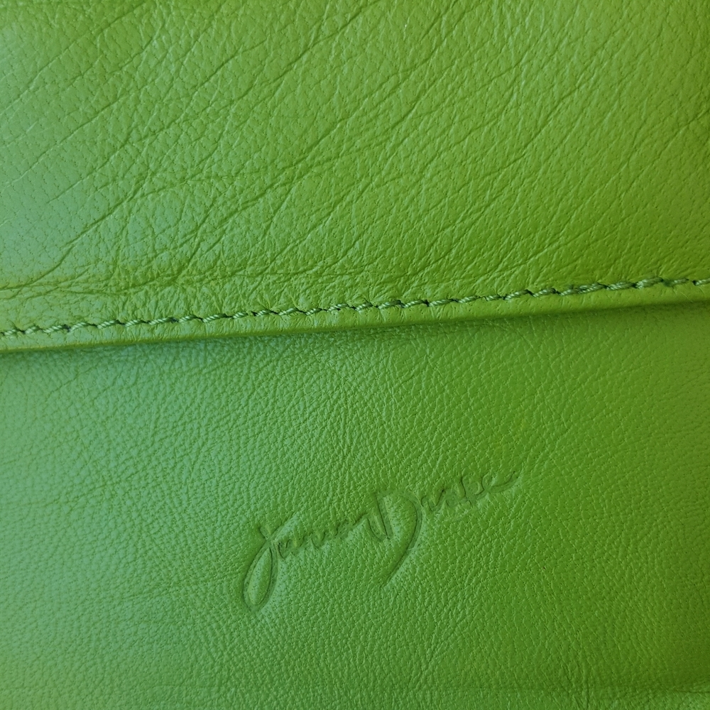 Junior Drake Lime Green Leather Wallet - Picture 7 of 8